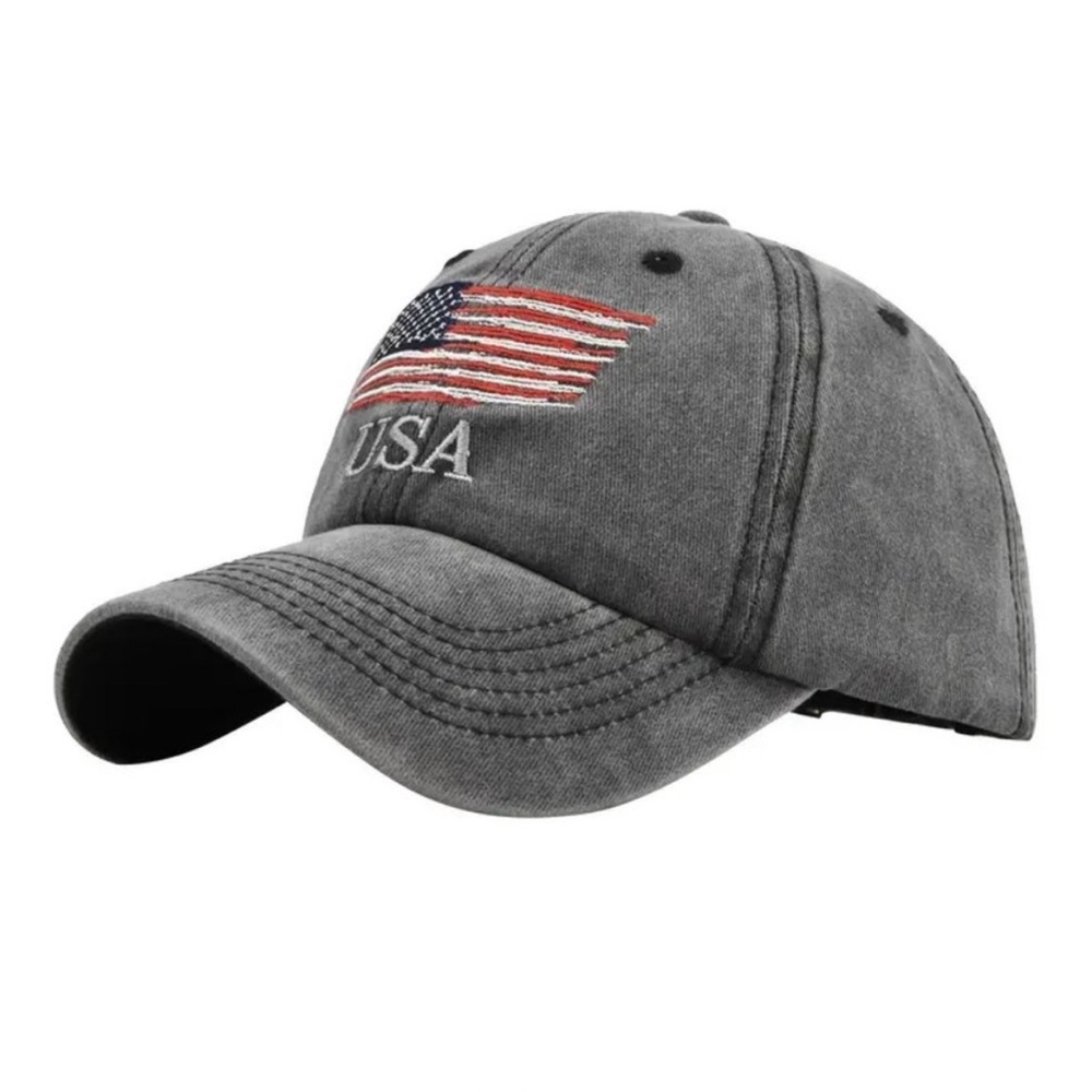 NWOT distressed blue USA cap